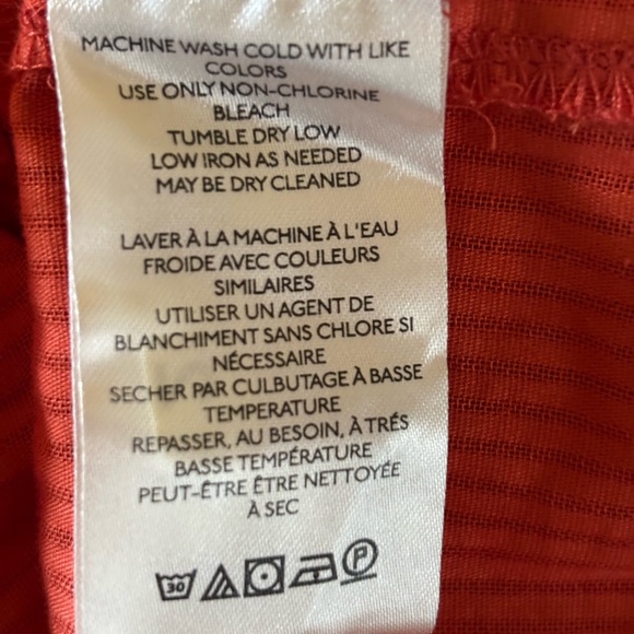 NWT Free People Black Tie Tux Shirt / Tiger Red - Picture 10 of 15